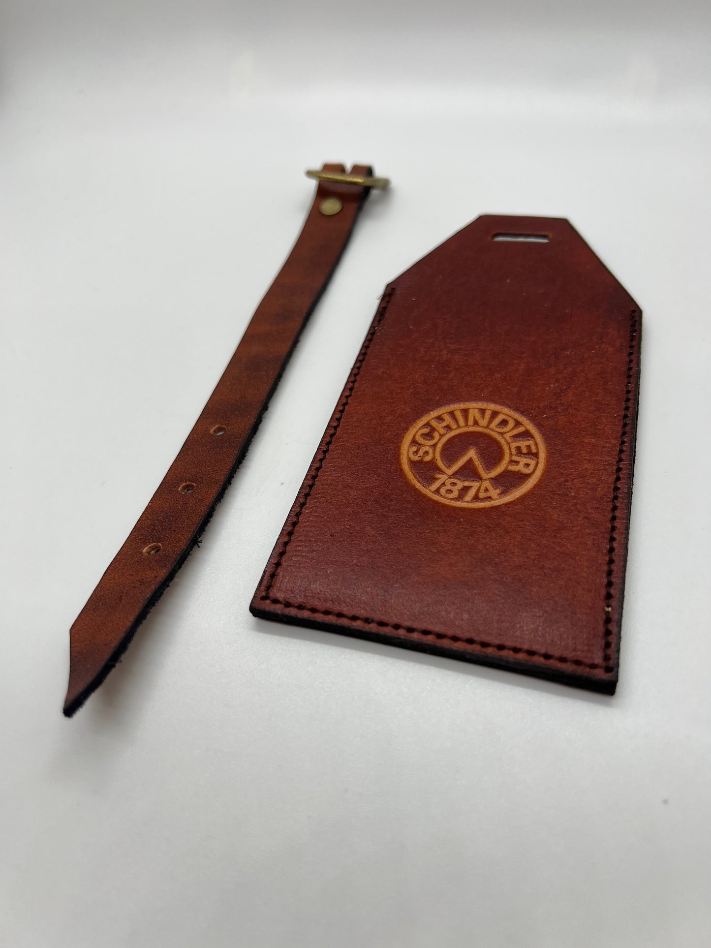 Schindler Leather Luggage Tag